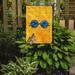 Caroline's Treasures Sunglasses Polkadot 2-Sided Polyester 15 x 11 in. Garden Flag in Yellow | 15 H x 11 W in | Wayfair BB8177GF