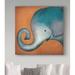 Harriet Bee 'Elephant Wow' Canvas Art Canvas in Blue/Brown/Green | 14 H x 14 W in | Wayfair 9224CFA83EF24D8A97ABF56F81719066