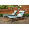 Lark Manor™ Antxon 80" Long Reclining Chaise Lounge Set Sunbrella w/ Cushions Metal/Wicker/Rattan in Gray | 37 H x 24 W x 80 D in | Outdoor Furniture | Wayfair