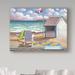 Breakwater Bay 'Seaside Beach' Acrylic Painting Print on Wrapped Canvas in White/Black | 35 H x 47 W x 2 D in | Wayfair