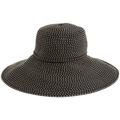 San Diego Hat Company Women's Ribbon Braid Hat with Five-Inch Brim, Black, One Size