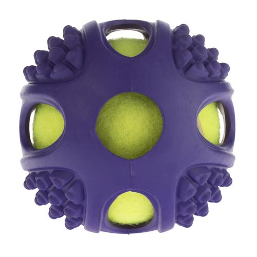 Hundespielzeug Gummi-Tennis-Ball 2in1 - 2 Stück (Ø 10 cm)