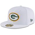 Men's New Era White Green Bay Packers Omaha 59FIFTY Fitted Hat