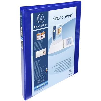 10x Ringbuch »Kreacover« 15 mm-Ring-ø blau, EXACOMPTA, 27.3x32 cm