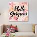 East Urban Home Hello Gorgeous by PI Gallerie - Gallery-Wrapped Canvas Giclée Print Canvas, in Black/Brown/White | 12 H x 12 W x 0.75 D in | Wayfair