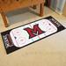 FANMATS Miami University 72 in. x 29.5 in. Non-Slip Outdoor Door Mat Plastic in Black/Red | 29.5 W x 72 D in | Wayfair 19518