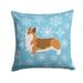 East Urban Home Winter Snowflakes Indoor/Outdoor Throw Pillow Polyester/Polyfill blend | 14 H x 14 W x 3 D in | Wayfair