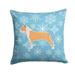East Urban Home Winter Snowflakes Indoor/Outdoor Throw Pillow Polyester/Polyfill blend | 14 H x 14 W x 3 D in | Wayfair