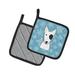 The Holiday Aisle® The Holiday Aisle Ashlynn Bull Terrier Potholder Polyester in Blue/White | 7.5 W in | Wayfair 2A37A45B68A14CA2B8DCDAFFB6E0396D