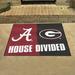 FANMATS House Divided - Alabama/Georgia 42.5 in. x 33.75 in. Non-Slip Indoor Only Door Mat s in Black/Brown/Red | 33.75 W x 42.5 D in | Wayfair