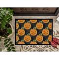 The Holiday Aisle® Adrienn Halloween Jack-O-Lantern Non-Slip Outdoor Door Mat Synthetics | 0.25" H x 27" W x 18" D | Wayfair