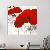 Winston Porter 'Pavot Dâ´Hiver VII' Graphic Art Print on Wrapped Canvas in Red | 24 H x 24 W x 1.5 D in | Wayfair 503FA0CB28534464BDA592158B1A7A74