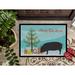 The Holiday Aisle® Alena Devon Pig Christmas Non-Slip Outdoor Door Mat Synthetics | 0.25" H x 27" W x 18" D | Wayfair