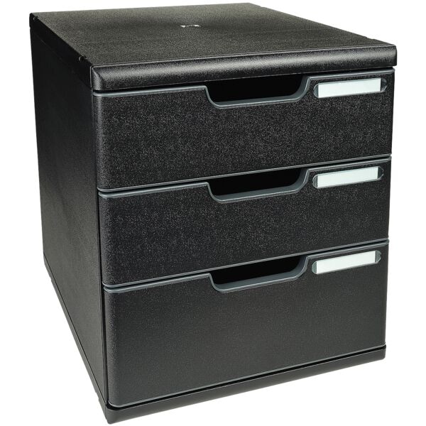 EXACOMPTA Schubladenbox »Classic Ecoblack Modulo« 3 Schubladen schwarz, 28.8x32x35 cm