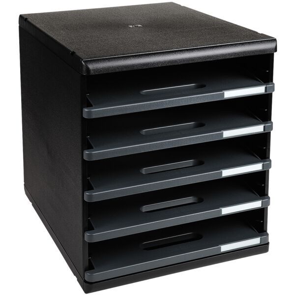 EXACOMPTA Schubladenbox »Offen Ecoblack Modulo« 5 Schubladen schwarz, 28.8x32x35 cm Image