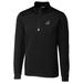 Men's Cutter & Buck Black Arizona State Sun Devils Big Tall College Vault Traverse Quarter-Zip Pullover Jacket