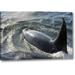 Breakwater Bay 'Alaska, Tenakee Springs Orca Whale Diving' Photographic Print on Wrapped Canvas in Blue/Gray | 11 H x 16 W x 1.5 D in | Wayfair