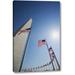 Charlton Home® Washington Dc, Flags, & Washington Monument by Dennis Flaherty - Wrapped Canvas Photograph Print in Blue | Wayfair