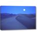 Winston Porter 'Ca, Death Valley Np, Moonrise over Sand Dunes' Photographic Print on Wrapped Canvas in Blue | 11 H x 16 W x 1.5 D in | Wayfair