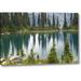 Millwood Pines 'Canada, Bc, Revelstoke Np Rain Dots Lake Eva' Photographic Print on Wrapped Canvas in Green | 16 H x 24 W x 1.5 D in | Wayfair