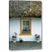 World Menagerie 'Ireland, Co Clare a Thatch-Roofed Cottage' Photographic Print on Wrapped Canvas in Gray/White | 24 H x 16 W x 1.5 D in | Wayfair