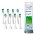 Philips Sonicare Original W2 Optimal White Standard Bürstenköpfe für Schallzahnbürsten – 8er-Pack, in Weiß (Modell HX6068/12)