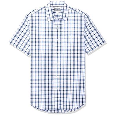 Essentials Men's Slim-Fit Short-Sleeve Poplin Shirt