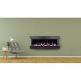 Touchstone Chesmont 50" Wide 3-Sided Wall Mount Smart Electric Fireplace in Black | 20.5 H x 50 W x 7 D in | Wayfair 80034