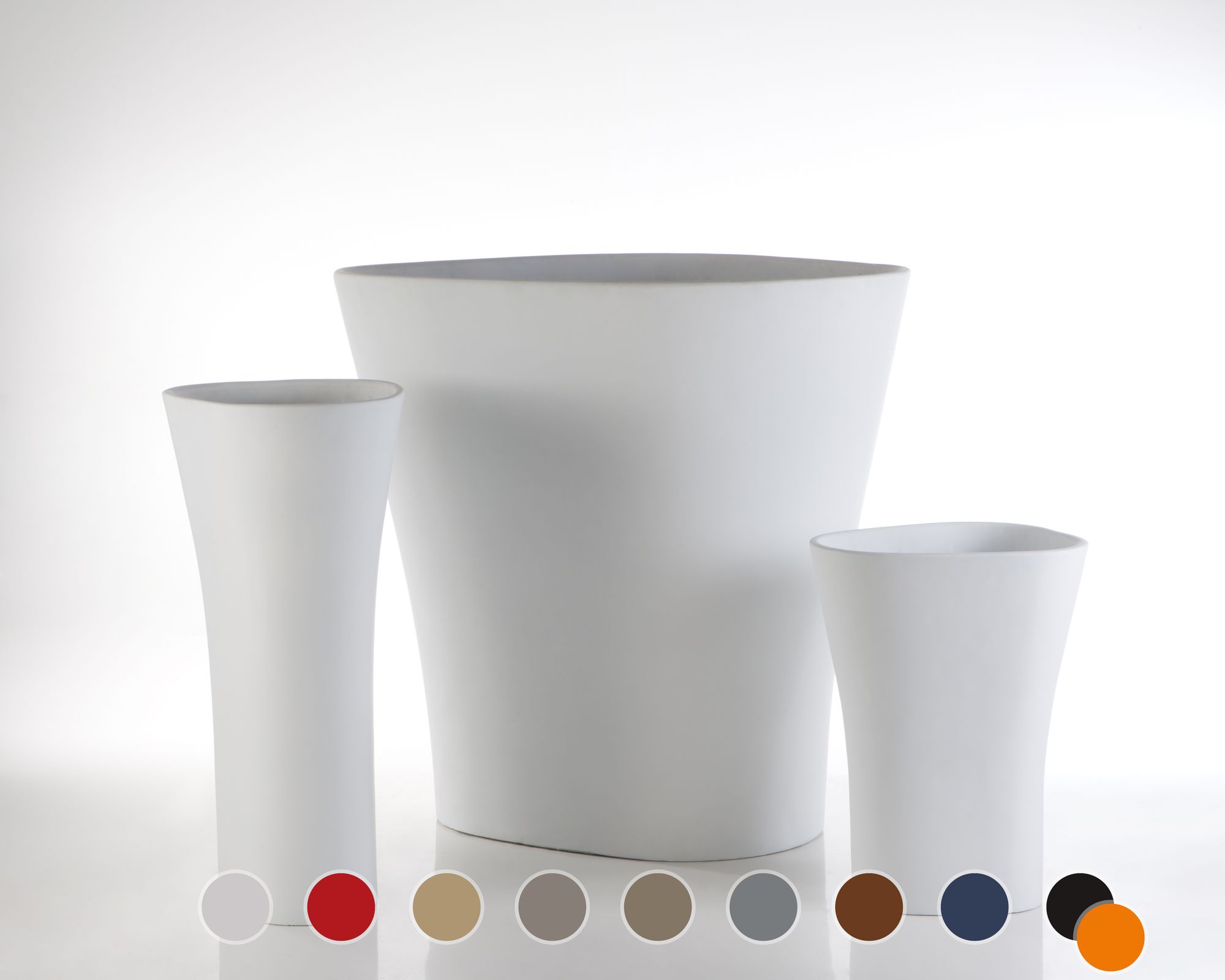 Vondom »BONES« Outdoor Pflanzengefäss XL / Basic Matt / Orange / B 35 x H 220 x T 41 cm