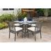 Panama Jack Outdoor Square 4 - Person Outdoor Dining Set Glass/Wicker/Rattan in Gray | 29 H x 35 W x 35 D in | Wayfair PJO-1601-GRY-5DS-CUSH/SU-732