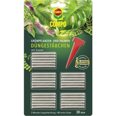 Grünpflanzen- und Palmen Düngestäbchen mit Guano (30 Stäbchen) - Compo