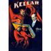 Buyenlarge 'Kellar' Vintage Advertisement in Black/Red/Yellow | 42 H x 28 W x 1.5 D in | Wayfair 0-587-21694-8C2842