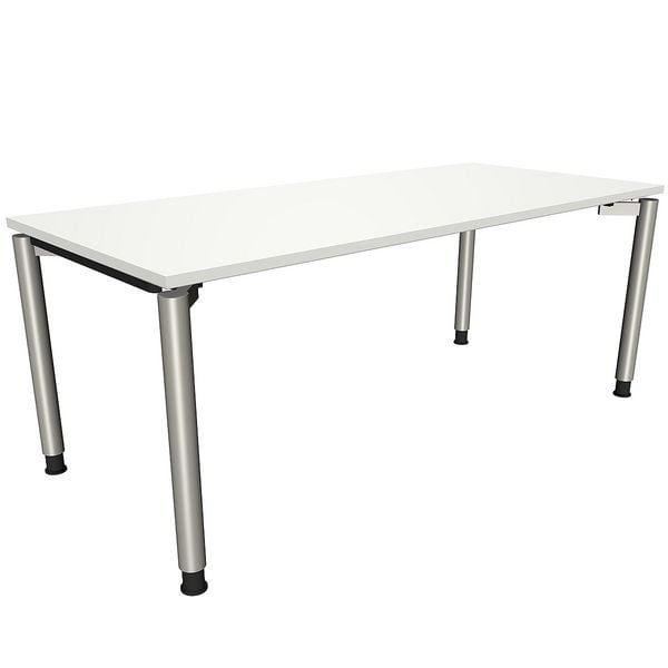 fm Büromöbel Schreibtisch »Fastline« 180 cm 4-Fuß weiß, 180x82x80 cm