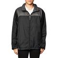 Columbia Men's Big and Tall Glennaker Lake Rain Jacket Shell, Black/Grill, 6X