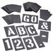 C.H. HANSON 10193 Stencil Set 3IN 46 Pieces Interlocking