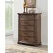 Lark Manor™ Cuney 5 Drawer Chest Wood in Brown, Size 56.0 H x 44.0 W x 20.0 D in | Wayfair 2374CCBE9A8C4F18BBEB2A27D365E095
