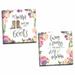 Gracie Oaks 'Beautiful Country V & Beautiful Country VII' 2 Piece Textual Art Set Canvas | 12 H x 12 W x 0.75 D in | Wayfair