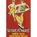 Buyenlarge So This is Paris - Unframed Advertisements Print in Green/Red/Yellow | 66 H x 44 W x 1.5 D in | Wayfair 0-587-62747-LC4466