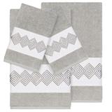 Orren Ellis Noah Embellished 4 Piece Turkish Cotton Towel Set Turkish Cotton in Gray | 27 W in | Wayfair BD2E486C778A438382D11072D48815DE