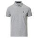 Ralph Lauren Men's Polo Shirt Custom Slim Fit (Grey Heather, Medium)