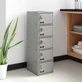 Hallowell 5 Tier 1 Wide Cell Phone Locker Metal in Gray | 31 H x 9 W x 12 D in | Wayfair UCTL192(30)-5A-PL