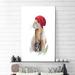 Ebern Designs 'Modern Bunny I' Watercolor Painting Print Canvas in Black/Brown/Red | 48 H x 28 W x 1.5 D in | Wayfair