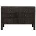 Noir Conrad 6 Drawers Double dresser Wood in Black/Brown/Red | 33 H x 47.5 W x 22 D in | Wayfair GDRE221P