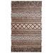 Gray 24 x 0.24 in Area Rug - World Menagerie Edwa Ikat Hand-Knotted Wool Charcoal/Ivory Area Rug Wool | 24 W x 0.24 D in | Wayfair