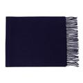 PASQUALE CUTARELLI Mens Womens Cashmere Plain Scarf Gift Boxed Navy Blue One Size