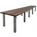 16' x 3' Solid Wood Conference Table with Industrial Legs