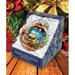 The Holiday Aisle® Glass Ball Ornament Oversized Limited Edition Balls Glass in Blue/Brown/Green | 5.5 H x 5 W x 5 D in | Wayfair