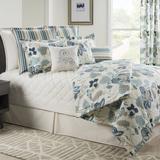 Winston Porter Leeman Floral Comforter Set Polyester/Polyfill/Cotton in Blue/White | Cal. King Comforter + 2 Shams | Wayfair