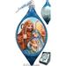 The Holiday Aisle® Nativity Glass Ornament Drop Holiday Splendor Collection Glass in Blue/Brown | 3.5 H x 3 W x 1 D in | Wayfair