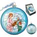 The Holiday Aisle® Guardian of Music Angel Glass Ornament Holiday Splendor Collection Glass in Blue | 3.5 H x 3 W x 1 D in | Wayfair